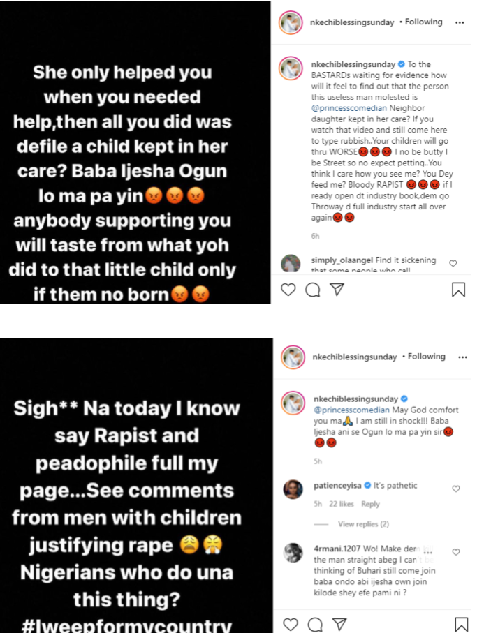 “Anyone supporting Baba Ijesha will taste from what he did to that little child” – Actress, Nkechi Blessing blows hot 5 Screenshot 20210428 115432