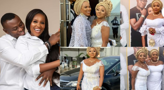 Watch Video Of Faithia Balogun, Bimbo Oshin, Mide Martins, Wumi Toriola, Tope Alabi And Others At Biola Adebayo’s wedding In white and gold outfits (photos & video) 2 Screenshot 20210430 135447
