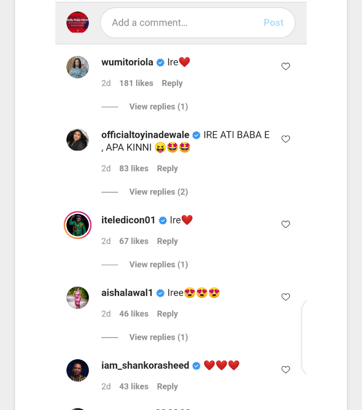 Actress Aisha Lawal, Wumi Toriola, And Others React To Charming Photo Of Kolawole Ajeyemi And His Son 22 Screenshot 20210501 005313