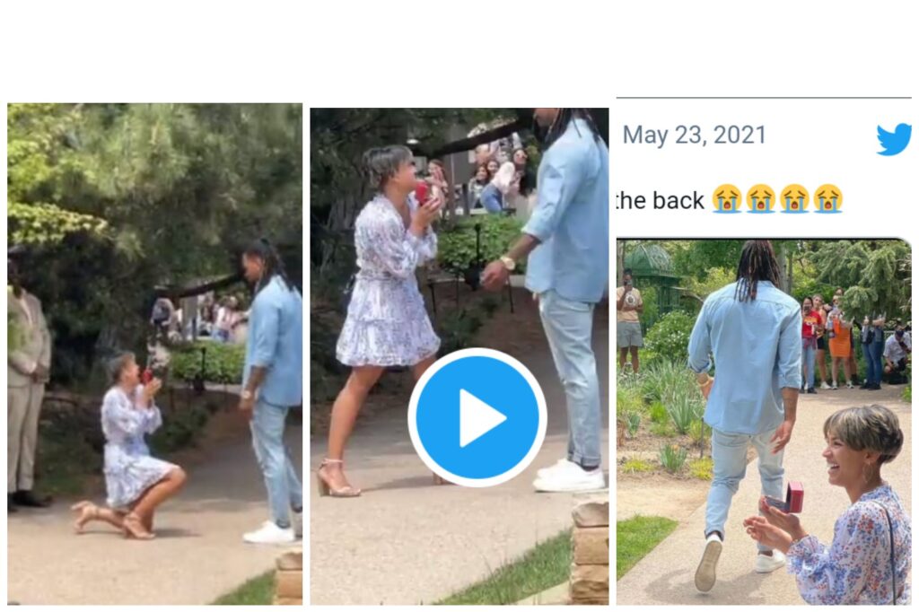 Watch Video On How A Lady Proposes To Her Boyfriend In A Park; He Said "YES" (videos) 2 1621868153153