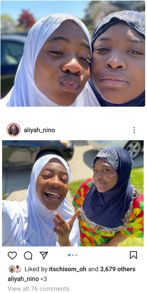 Nollywood Actor Bolanle Ninolowo’s Daughter “Aliyah” Stuns In A Beautiful Hijab With Her Friend To Celebrate Eid Mubarak (Photo) 6 Screenshot 20210514 173510