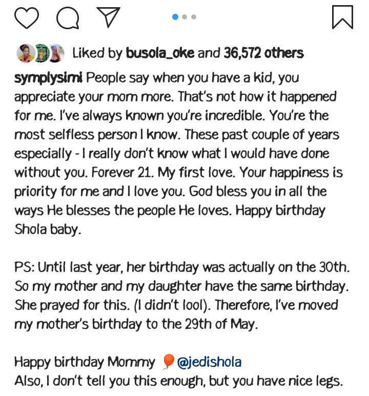 Singer Simi Celebrates Her Biological Mother On Her Birthday, Check Out Her Mother Beautiful Photos And Video 4 Screenshot 20210529 085434