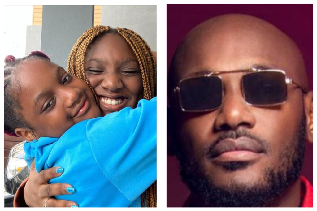 2face Idibia's Daughter "Isabel" Gives A Hug To Her Sister, Olivia, Calls Her "Bestie" (Photos) 2 1622635446955