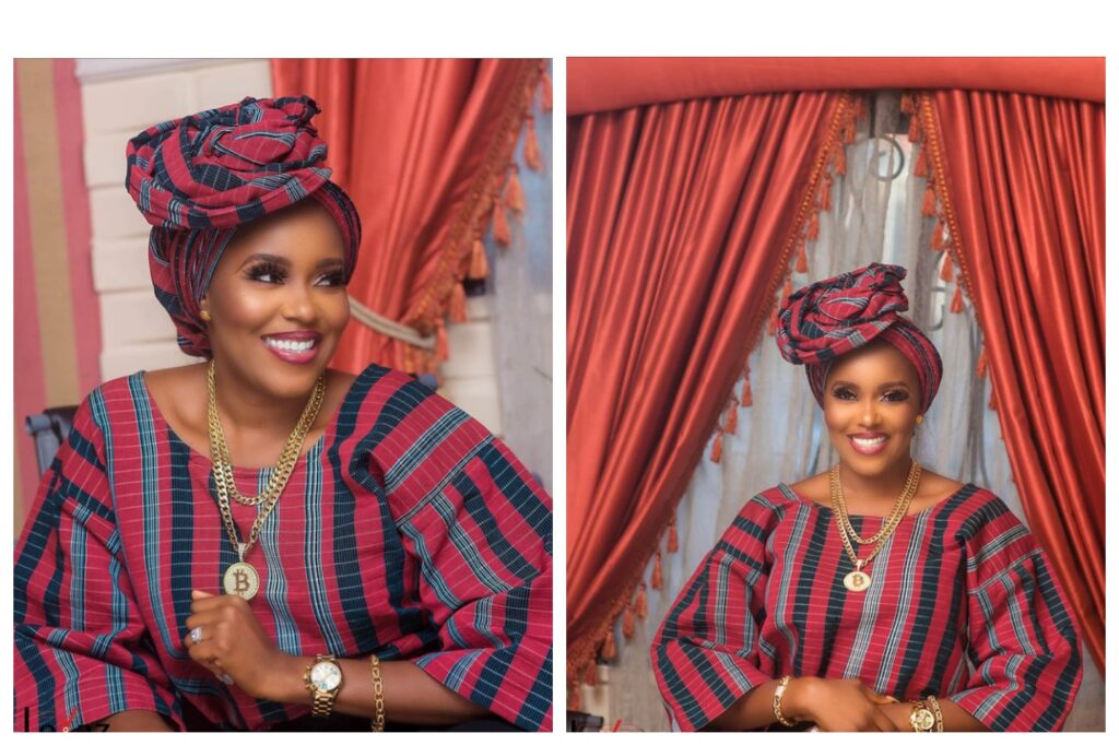 Popular Yoruba Actress, Biola Adebayo Rocks Lovely Native Outfit And A Gold Necklace. Check Her Out 2 1622875565712