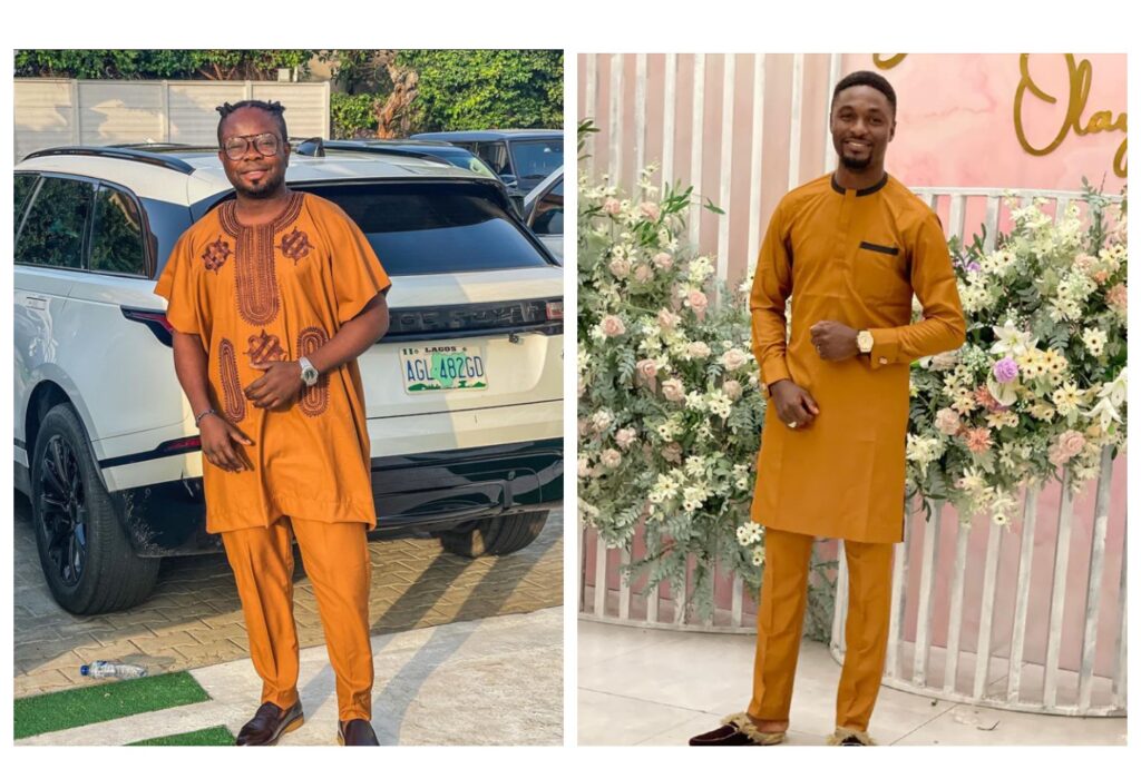 Checkout The Beautiful Outfits Of Niyi Johnson And Ibrahim Yekini, Who Rocked The Outfit Better?(Photos) 2 1624367797056