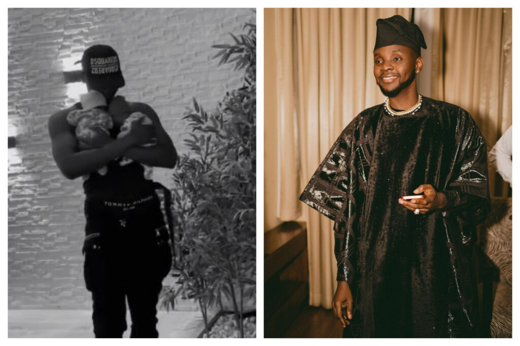 Singer, Kizz Daniel finally shows off his twin boys, Jelani and Jalil, as they clock a month old (Video) 2 FotoJet 2021 06 01T103918.745 1
