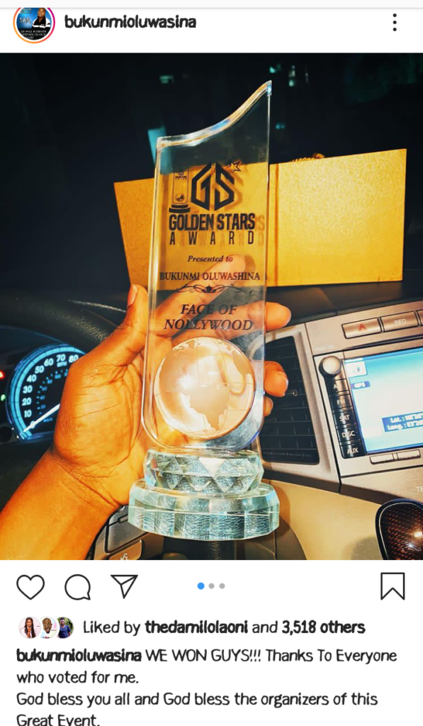 Congratulation To Bukunmi Oluwasina, After She Won A Nollywood Award (Photos) 5 Screenshot 20210620 212517