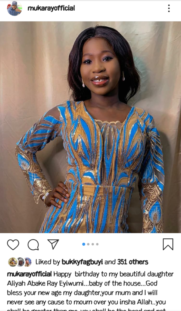Popular Yoruba Actor, Muka Ray Celebrates His Daughter's Birthday Today,Check Out Lovely Photos 3 Screenshot 20210622 194900