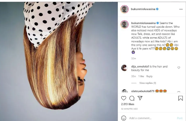 ‘Seems The World Has Turned Upside Down’ Actress Bukunmi Oluwashina Laments Bitterly 3 Screenshot 20210623 173130