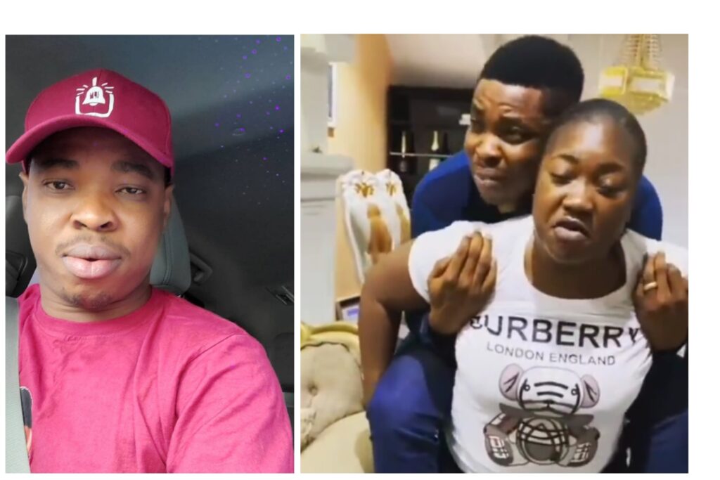 Reactions As Woli Agba Shares Hilarious Video Of Himself And His Wife On Her Birthday (Watch) 2 PhotoCollage 1625654065130