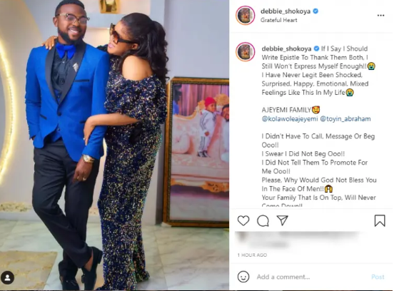 Actress, Debbie Shokoya reveals what actress Toyin Abraham and husband, Kola Ajeyemi did to her that made her cry bitterly 3 Screenshot 20210705 201848