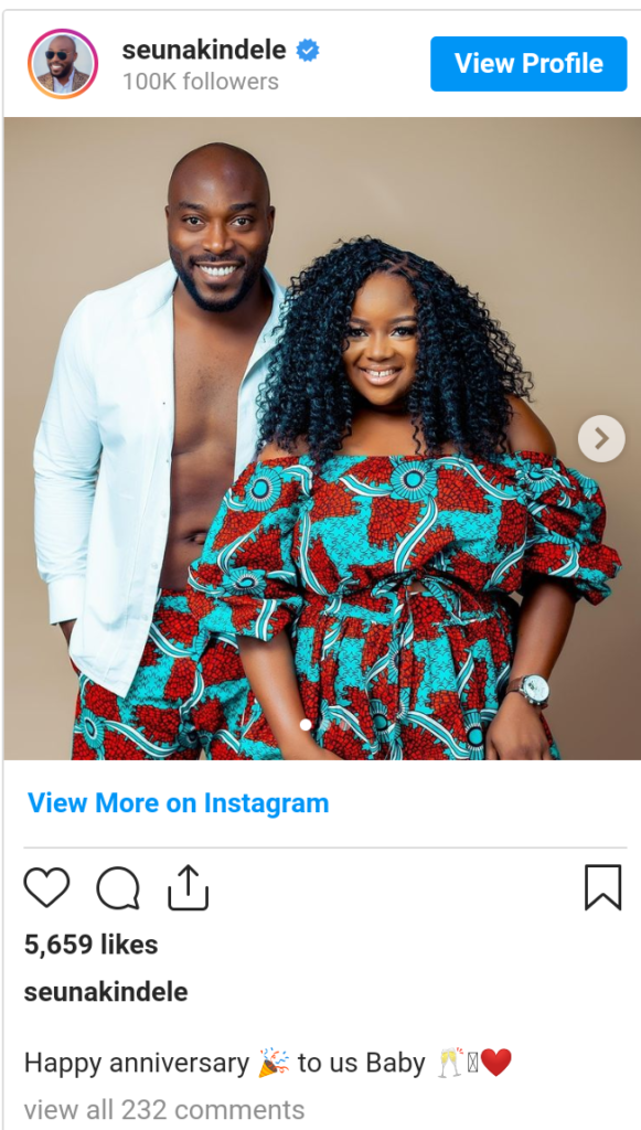 Actor Seun Akindele and wife, Toun celebrate 5 years wedding anniversary 3 Screenshot 20210709 220104