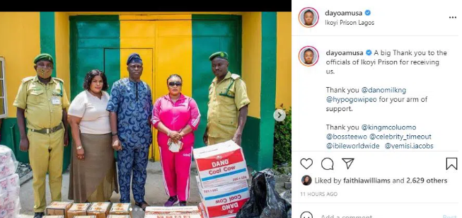 Actress Dayo Amusa receives accolades over what she did to Ikoyi prisoners to mark her birthday 3 Screenshot 20210723 111536