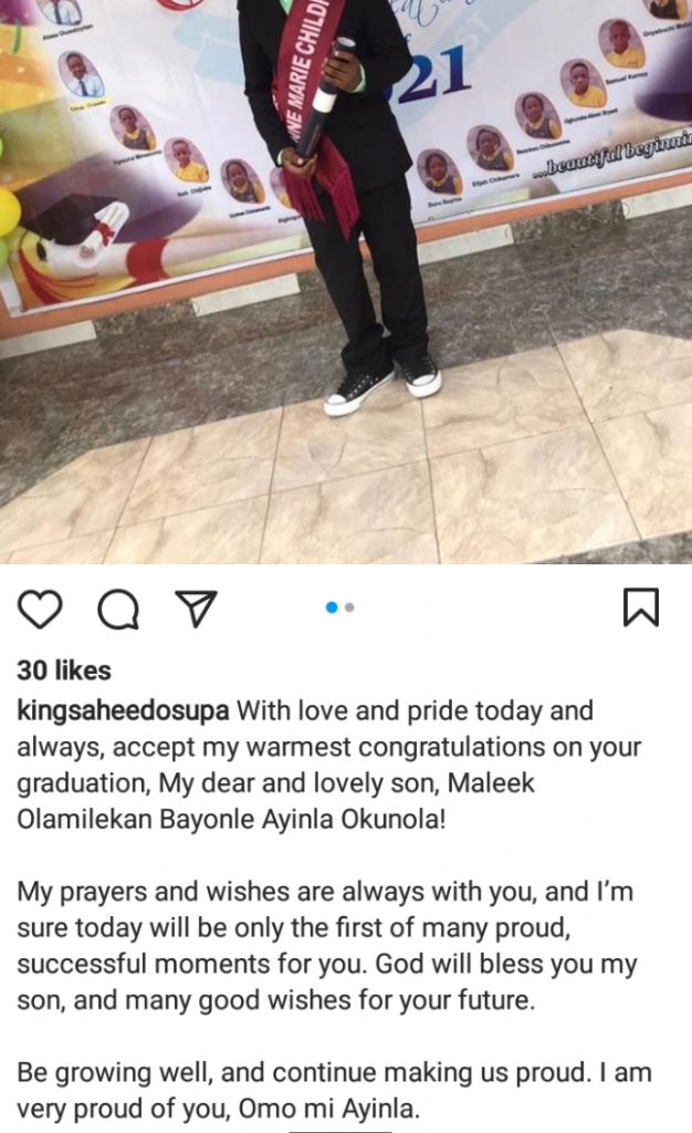 Nigerian Fuji Musician, Saheed Osupa Excited As His Son, Maleek Finally Graduates ( Photos) 5 Screenshot 20210723 183057