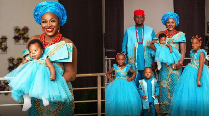 Actress, Chacha Eke and husband, Austin dedicate their baby in church | Photos 2 Screenshot 20210726 181258