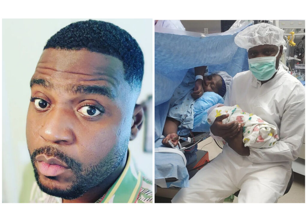 Congratulations To Uk- based Actor BigVal Jokotoye As He Welcomes A Baby Girl (Photos) 2 inCollage 20210823 205536767