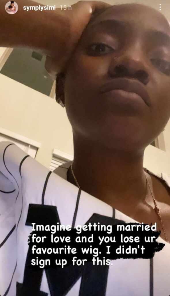 'We are the only adults in this house' Singer Simi questions her husband, AG baby, after losing her favourite wig 3 20210902 191849