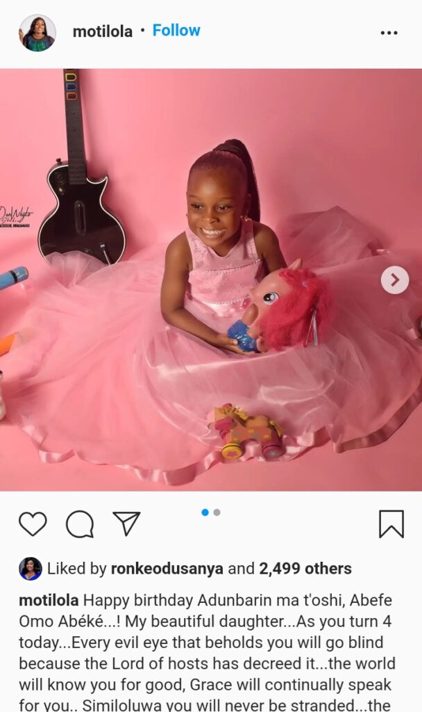 Meet Yoruba Actress,Motilola Adekunle’s Beautiful Daughter as she celebrate her 4th birthday today (photos) 5 Screenshot 20211010 171933