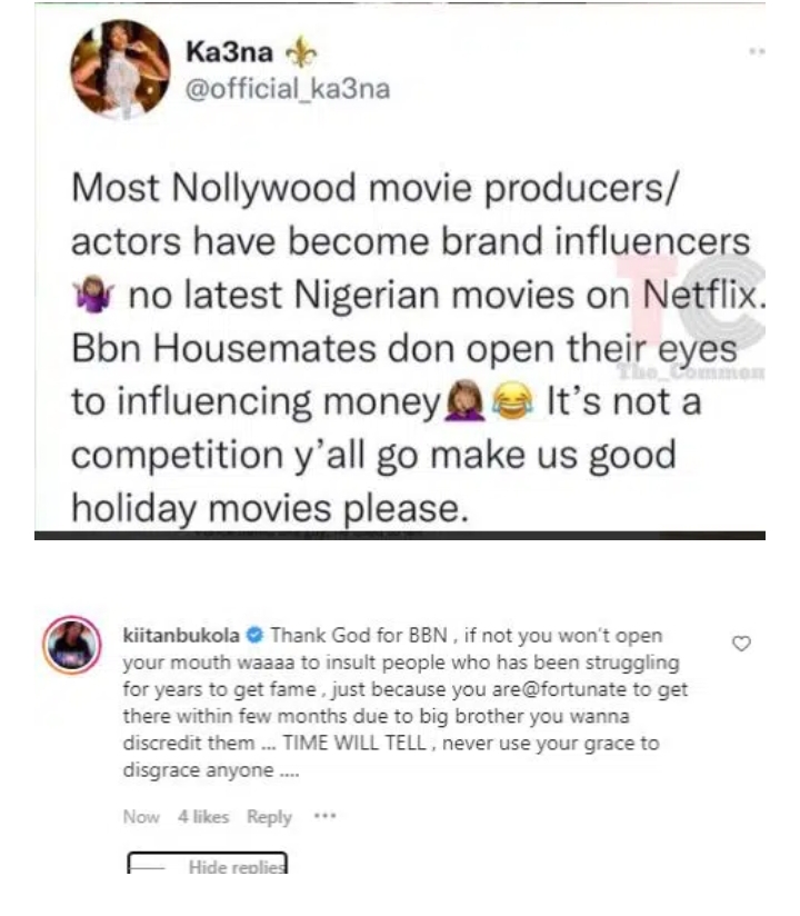 ‘Never use your grace to disgrace anyone’ Actress Bukola Kiitan tackles Ka3na for dragging Nollywood stars in the mud 3 Screenshot 20211109 112019