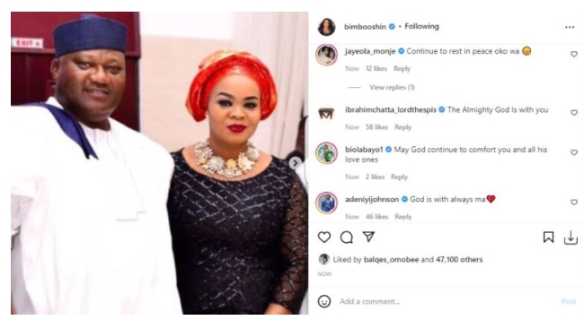 Jaiye Kuti, Biola Adebayo, others react as Actress Bimbo Oshin celebrates Christmas without her husband 3 Screenshot 20211226 191707