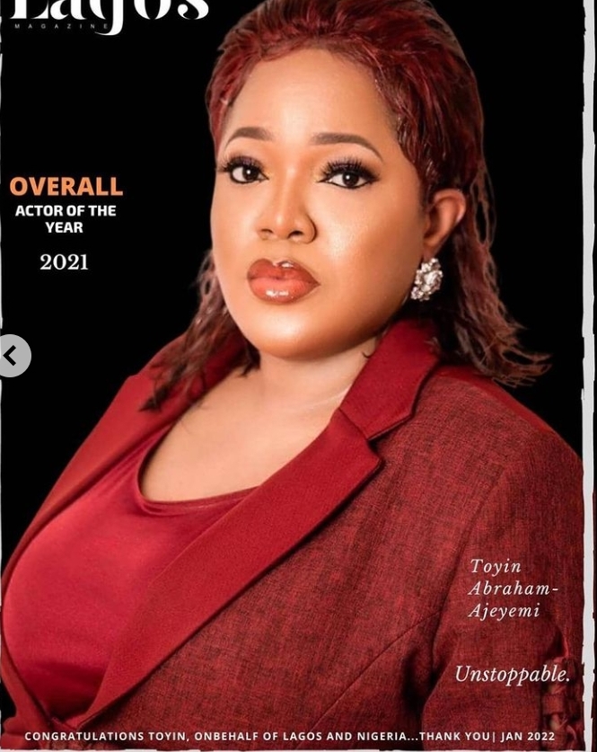 Celebrities and Fans Congratulate Nollywood Actress, Toyin Abraham As She Becomes The Overall Best Actor In Nigeria 2 Nollywood