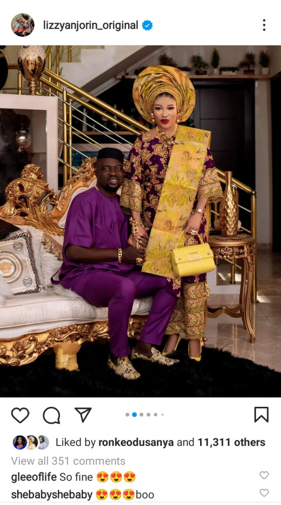 Check Out Lovely Pictures Liz Anjorin Shared With Her Husband As She Rocks Beautiful Native Dress (Photos) 3 Screenshot 20220115 165835