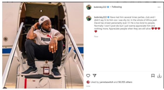 ‘Why I often snub Davido at parties and clubs’ Bobrisky reveals 3 Screenshot 20220119 170215