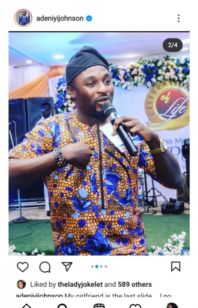 Toyin Abraham’s ex-husband, Adeniyi Johnson, unveils his girlfriend (photos) 3 Screenshot 20220203 173746