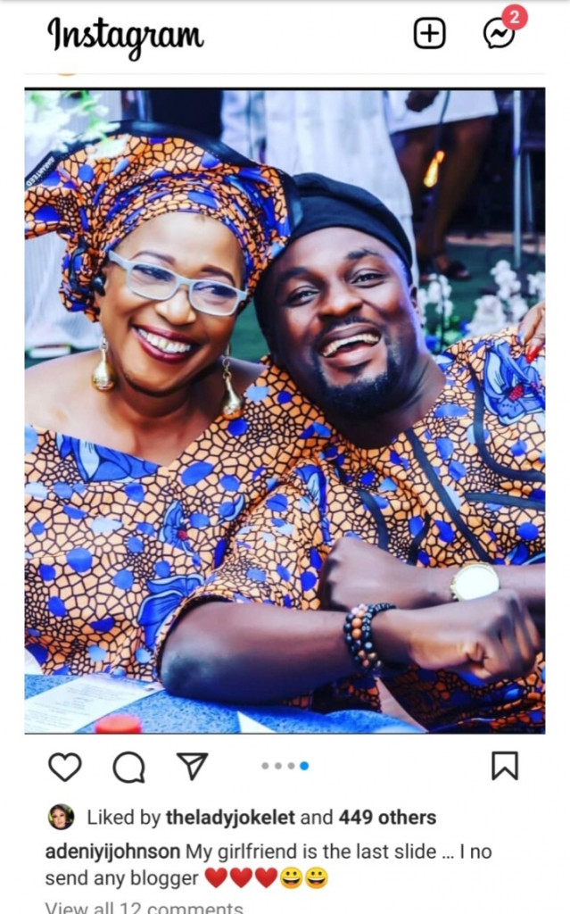 Toyin Abraham’s ex-husband, Adeniyi Johnson, unveils his girlfriend (photos) 4 Screenshot 20220203 173758