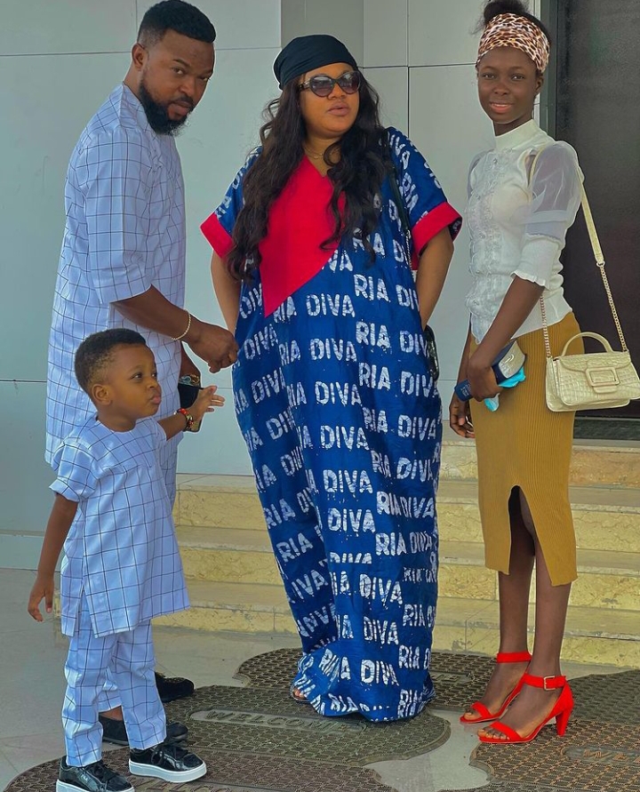 Hallelujah Toyin now goes to church – Fans react seeing actress and family go to church 2 Toyin