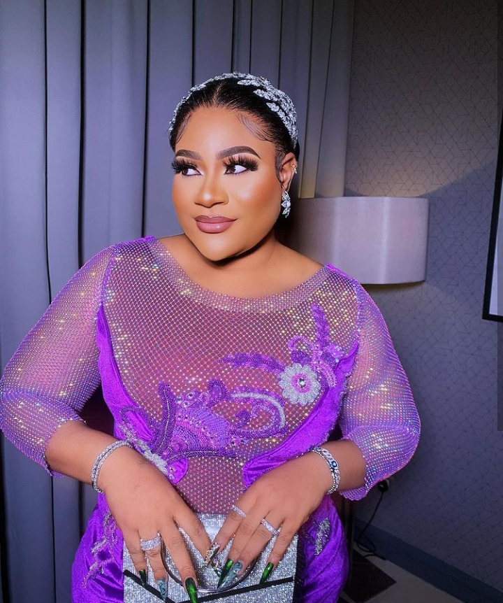 ‘If Davido gives her greenlight she will leave her husband’ Reactions as Actress Nkechi Blessing jubilates after getting a peck and hug from Davido 2 Nkechi Blessing