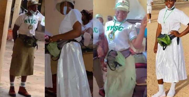 Corps member wearing skirt reportedly decamped after she refused to change to khaki trouser (video) 2 Screenshot 20220325 130921