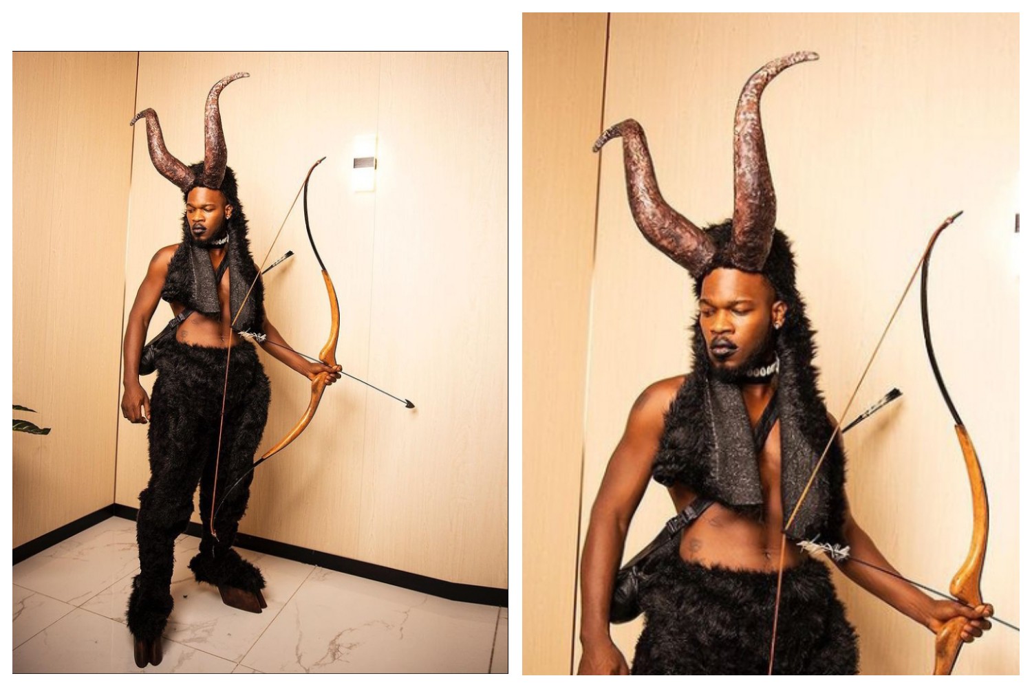 Check Out Broda Shaggi Theme Dressing As He Wins Best Outfit At The King Of Thieves' Premiere. 1 1649064447823