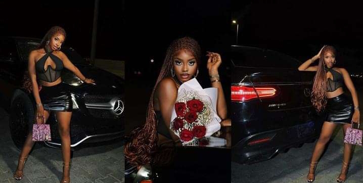 “Where this small girl see money” – Social media users react as Iyabo Ojo’s daughter, Ajoke acquires a GLE Benz (VIDEO) 2 Screenshot 20220424 200356
