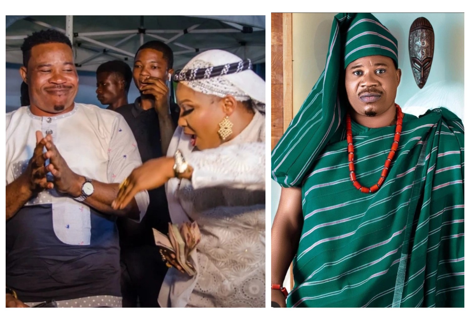 Actress Olaide Bakare Shares Pictures As She Celebrates Her Very Handsome Colleague