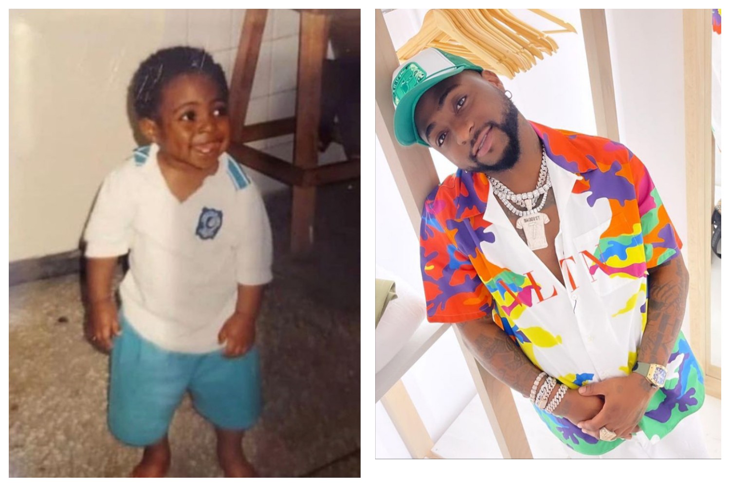 Singer Davido shares epic throwback photo