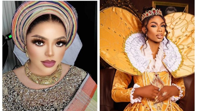 Crossdresser Bobrisky mocks James Brown’s outfit to AMVCA Crossdresser Bobrisky mocks James Brown’s outfit to AMVCA