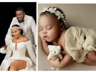 Ayo Makun and wife unveil daughter’s face ahead of church dedication (Photos) 1 Ayo Makun