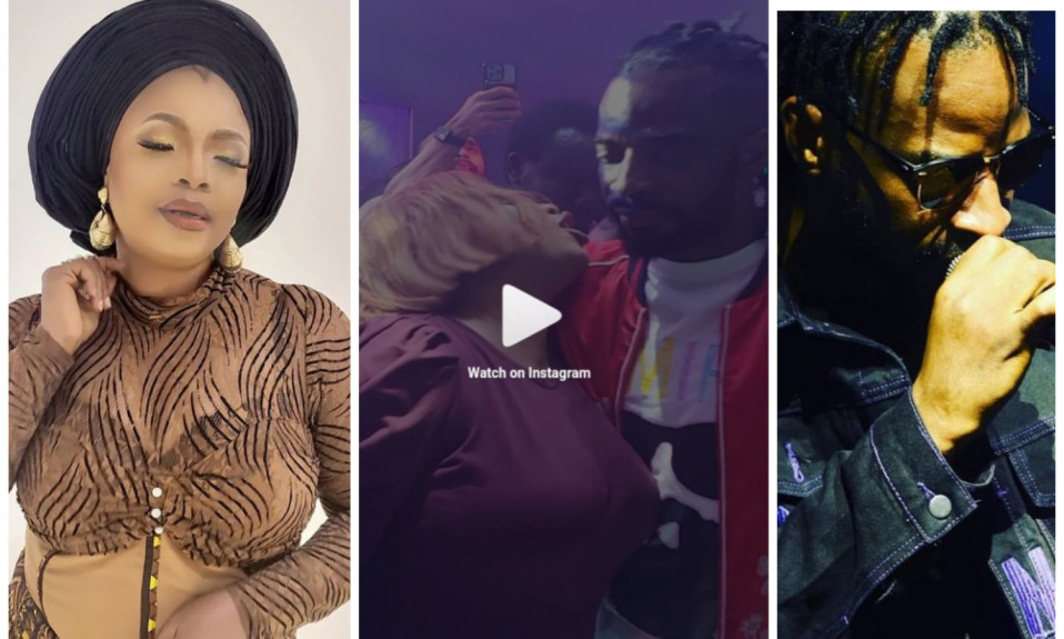 actress Laide Bakare and Singer 9ice