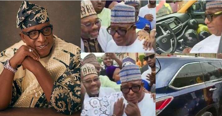 Veteran actor Adebayo Salami sheds tears of joy as children gift him brand new SUV on his 70th birthday (video) 2 Adebayo Salami