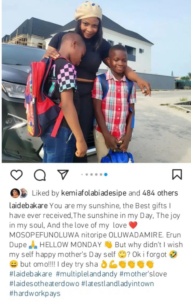 “You are the best gifts I have ever received” Laide Bakare showers love on her sons 3 Screenshot 20220510 090223