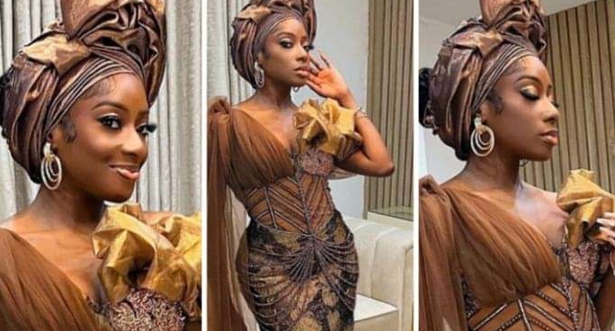 “Hope you paid for this one in full?” Dorcas Fapson mocked as she steps out in style for Inidima Okojie’s wedding 2 Dorcas Shola Fapson