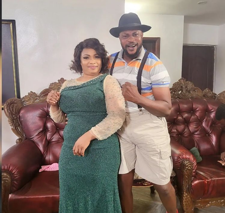 Actress, Laide Bakare Drops Lovely Pictures With Her Colleague, Odunlade Adekola 2 Laide Bakare
