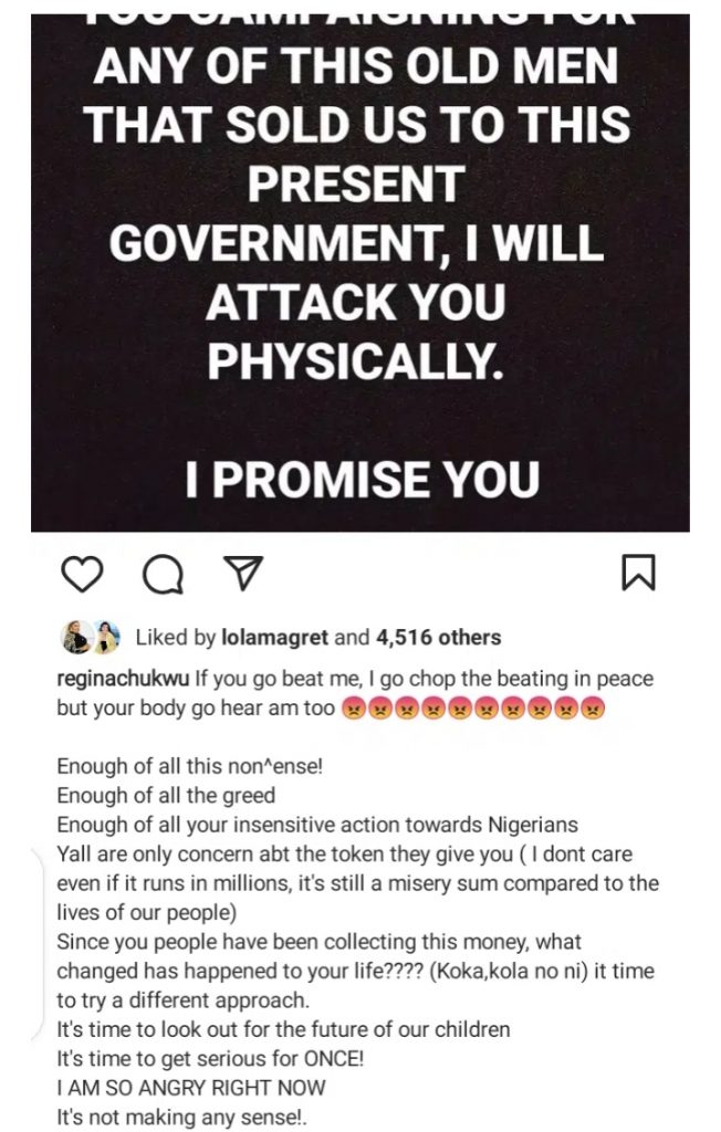 “You are only concerned about what they give you” Actress Regina Chukwu publicly drags Nollywood stars as she threatens physical attack 3 Screenshot 20220606 114710