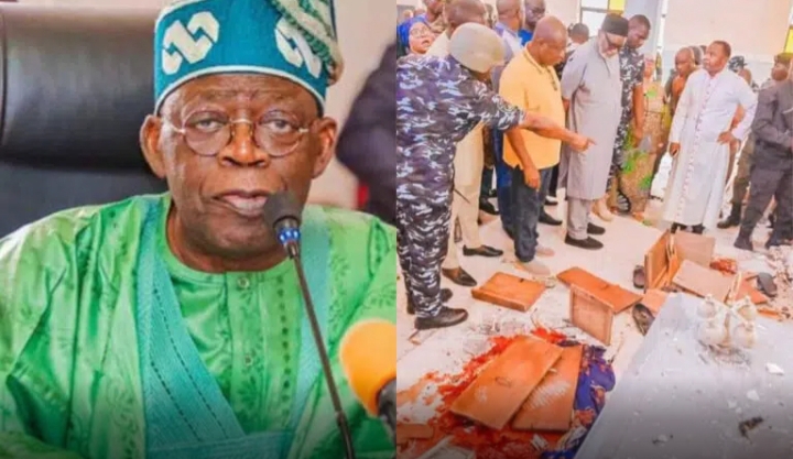 Ondo church: Mixed reactions as Tinubu distributes N75million to the victims 2 Tinubu
