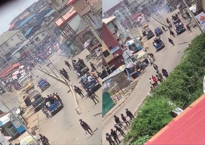 JUST IN: As We Dey Come Out Of One, We Dey Enter One, Reactions As Bike Riders And Police Clash In Lagos (Video) 2 Bike Riders And Police