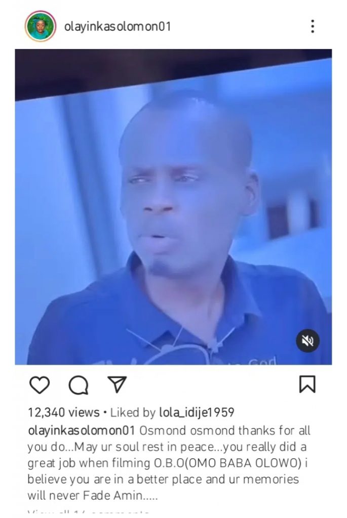 Actress Olayinka Solomon makes a lifetime assurance to late Osmond Gbadebo 3 Screenshot 20220613 113807
