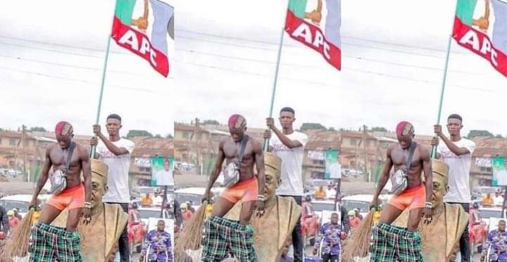 “E go do pass the money dem pay am” – Reactions as Singer Portable strips to his boxers as he campaigns for APC 2 Screenshot 20220715 151334