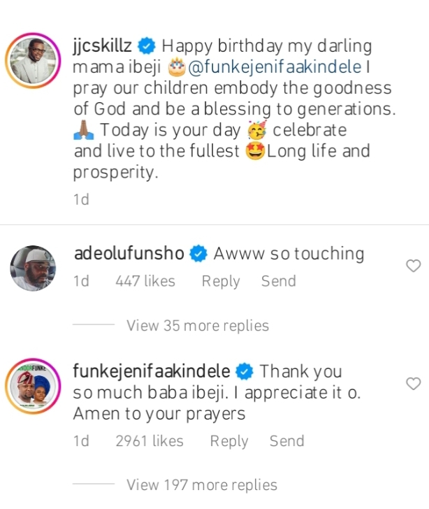 Funke Akindele’s reaction to JJC Skillz’s birthday message leaves many in hope for a reunion 3 Screenshot 20220825 205840