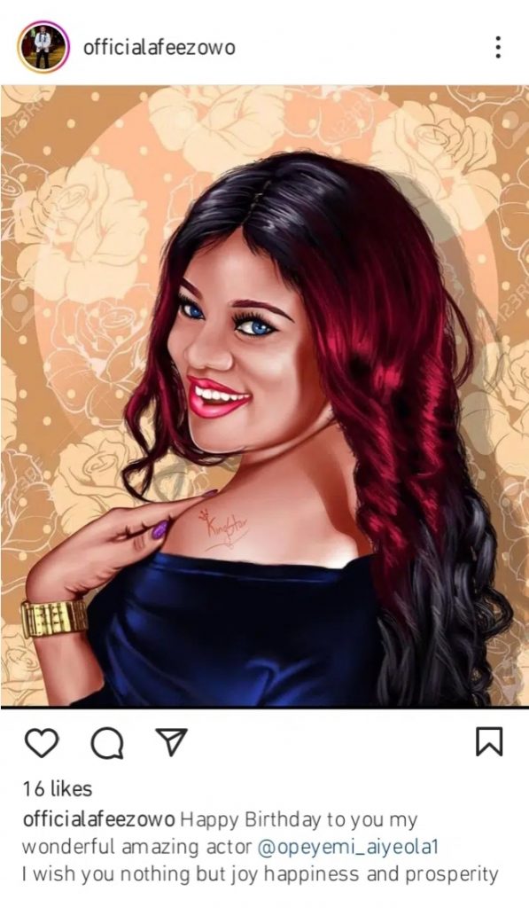 Afeez Owo celebrates Opeyemi Aiyeola’s 45th birthday in a sweet way 3 Screenshot 20220829 142623